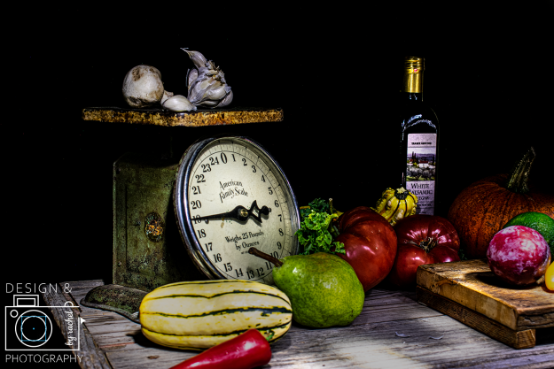 Design and Photography by Rachel Still Life Light Painting photography vegetables