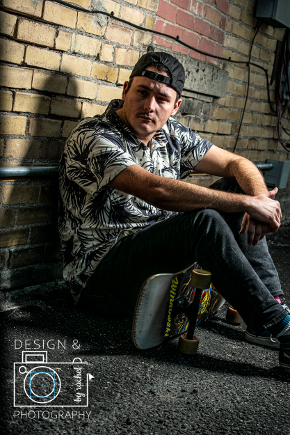 Design & Photography by Rachel Studio Light Photography With Male Models skateboard alley